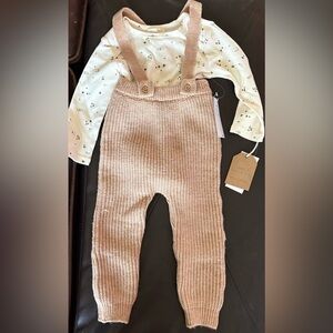 5/$30 Grayson Collective Knit Suspenders Baby Pants Set - Boy or Girl 18M NWT